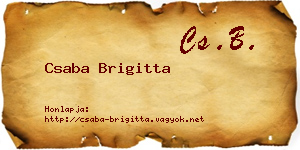 Csaba Brigitta névjegykártya